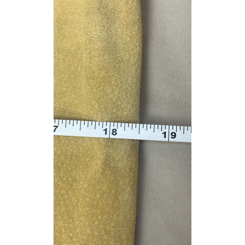 Co & Eddy Mustard Yellow Genuine Suede Leather Pants Size 8 Vintage Style - Picture 8 of 11